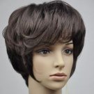 Party Short Curls Wig Dark  Brown Hair D015
