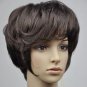Party Short Curls Wig Dark  Brown Hair D015