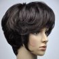 Party Short Curls Wig Dark Brown Hair D015