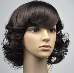 Short Curls Wig Black Hair D016