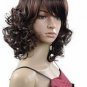 New  Middle Long Curls Wig Dark Brown  Hair Z008