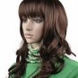 New  Middle Long  Curls Wig  Brown  Hair Z003