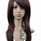 New Straight  Long  Wig Dark Brown  Hair SL032