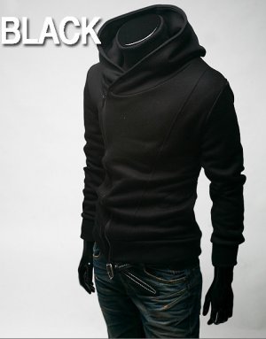 2011 South Korea men's Black hoodie jacket / coat / sweatshirt M US XS