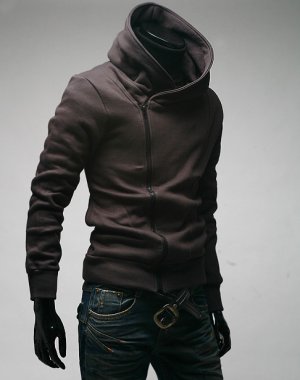 2011 South Korea men's L US S Brown hoodie jacket / coat / sweatshirt