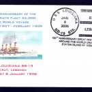 Battleship USS LOUISIANA BB-19 GWF Beirut Lebanon Naval Cover ONLY 6 MADE