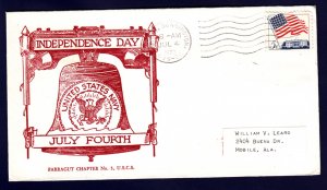 USS BENNINGTON CVS-20 Indepedence Day 1963 Naval Cover