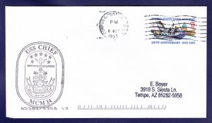 USS CHIEF MHC-14 Corpus Christi TX 1997 Naval Cover