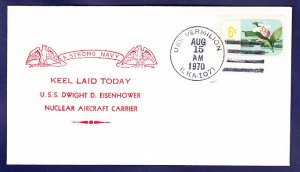 USS DWIGHT D. EISENHOWER CVN-69 Keel Laying Naval Cover