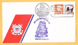 USCGC EAGLE Operation Sail Boston USCG Ship Cover