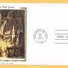 #1789 JOHN PAUL JONES Stamp Colorano Silk FDC
