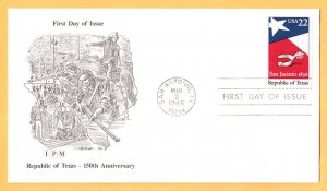 #2204 TEXAS STATEHOOD Stamp FDC