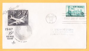 #C35 1947 AIRMAIL Stamp FDC