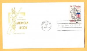 #1369 AMERICAN LEGION Stamp FDC