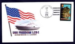 USS FREEDOM LCS-1 Launching Naval Cover