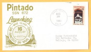 USS PINTADO SSN-672 Launching Naval Cover