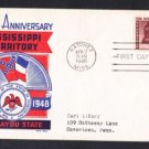 #955 MISSISSIPPI TERRITORY Stamp FDC