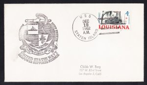 USS STATEN ISLAND AGB-5 DEEP FREEZE 1962 Polar Ship Cover