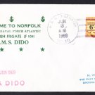 HMS DIDO F-104 NATO Visit Norfolk VA Royal Navy Ship Cover