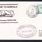 HMS SHOULTON M-1182 Visit Norfolk VA Royal Navy Ship Cover