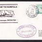 HMS SHOULTON M-1182 Visit Norfolk VA Royal Navy Ship Cover