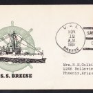 USS BREESE DM-18 Decommissioning 1937 Naval Cover