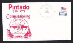 USS PINTADO SSN-672 Commissioning Naval Submarine Cover