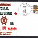 USS VIRGINIA CGN-38 Commissioining Cruiser Naval Cover