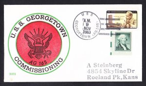Research Ship USS GEORGETOWN AG-165 Commissioning BECK B#373 Naval Cover