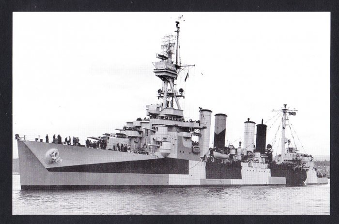 USS RICHMOND CL-9 Cruiser Navy Ship Postcard
