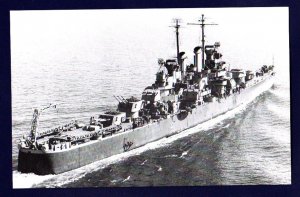 USS BIRMINGHAM CL-62 Cruiser Navy Ship Postcard
