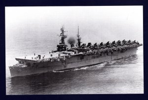 USS WRIGHT CVL-49 Aircraft Carrier Navy Ship Postcard