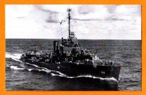 USS HULL DD-350 Destroyer Navy Ship Postcard