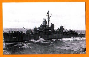 USS STRONG DD-467 Destroyer Navy Ship Postcard