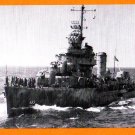 USS AARON WARD DD-483 Destroyer Navy Ship Postcard