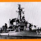 USS MILLER DD-535 Destroyer Navy Ship Postcard