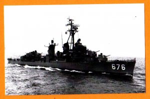 USS MARSHALL DD-676 Destroyer Navy Ship Postcard