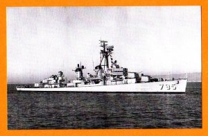 USS PRESTON DD-795 Destroyer Navy Ship Postcard