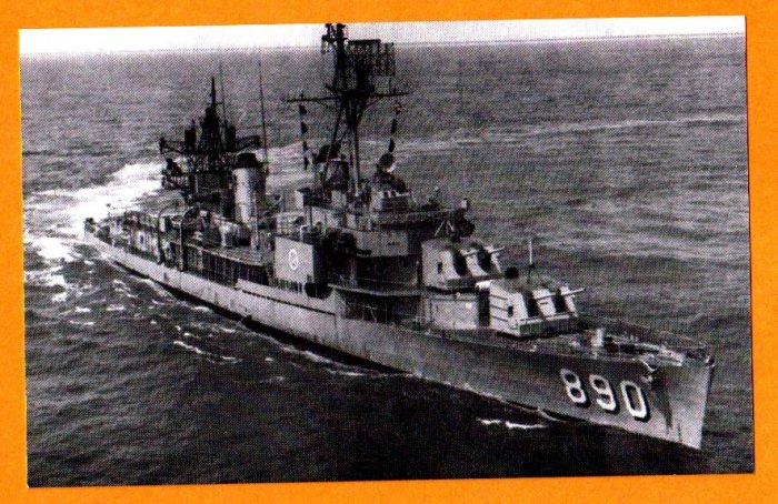 USS MEREDITH DD-890 Destroyer Navy Ship Postcard