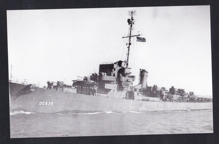 Uss England De-635 Destroyer Escort Navy Ship Postcard