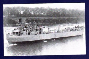 USS LST-1 Tank Landing Ship Navy Ship Postcard