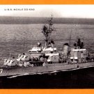 uSS MOALE DD-693 Destroyer Navy Ship Postcard