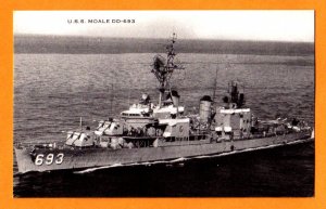 uSS MOALE DD-693 Destroyer Navy Ship Postcard