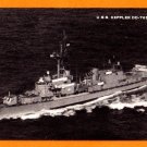 USS KEPPLER DD-765 Destroyer Navy Ship Postcard