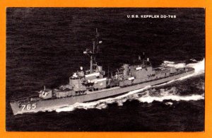USS KEPPLER DD-765 Destroyer Navy Ship Postcard
