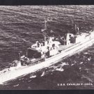 USS CHARLES P. CECIL DD-835 Destroyer Navy Ship Postcard