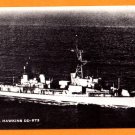 USS HAWKINS DD-873 Destroyer Navy Ship Postcard