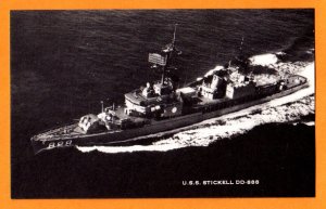 USS STICKELL DD-888 Destroyer Navy Ship Postcard