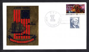 USS CONSTITUTION Navy Day Foil Cachet Naval Cover