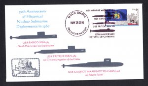 1960 HISTORICAL NUCLEAR SUBMARINE DEPLOYMENTS Naval Cover MHcachets ONLY 8 MADE